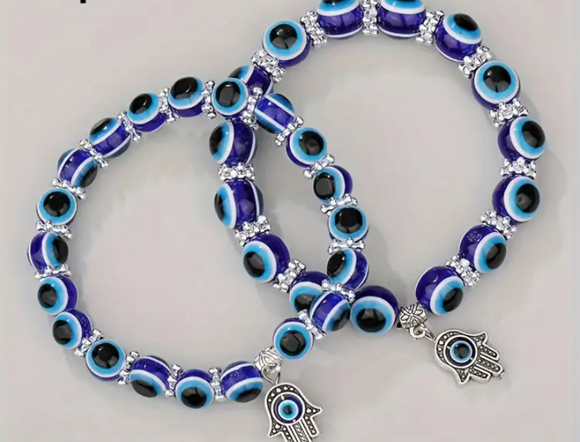 Evil Eye bead bracelet.