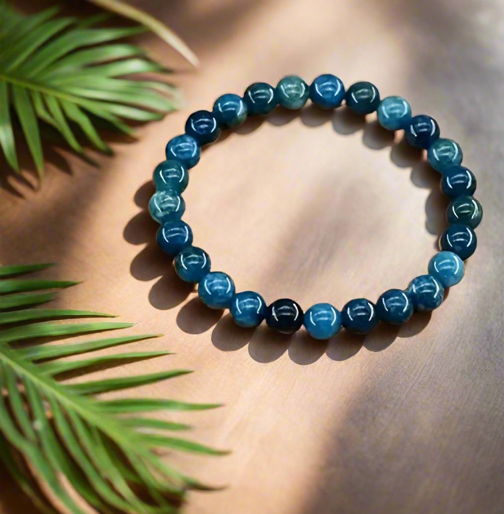 Lapis Lazily Stone Bead Bracelet.