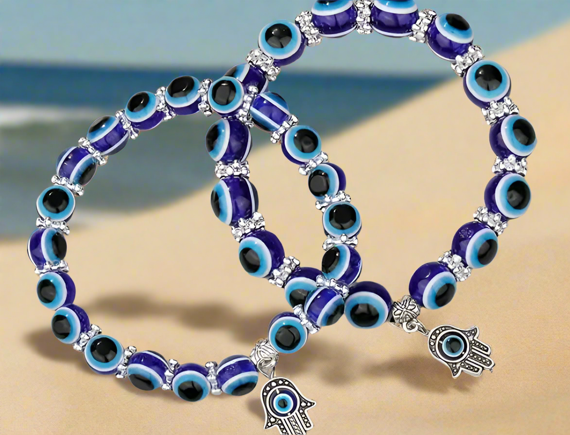 Evil Eye bead bracelet.
