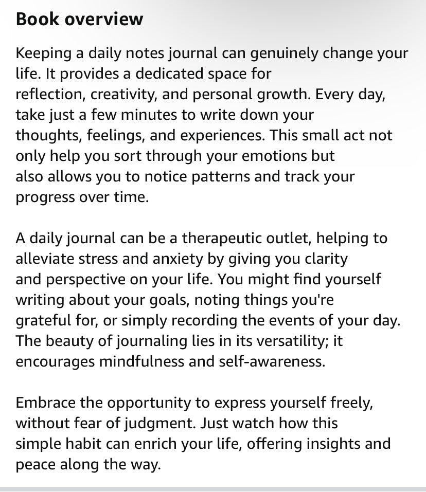 Daily Notes Journal