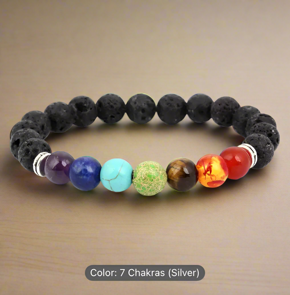 7 Chakra stones bead bracelet.