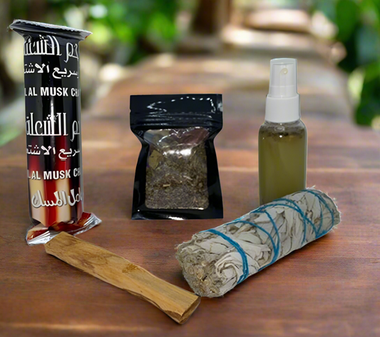 Energy Cleaning Basic Smudge Kit for cleansing.